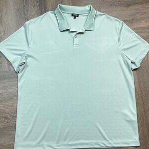 Express Polo Shirt Mens XL Green Everyday‎ Performance Short Sleeve Golf Casual